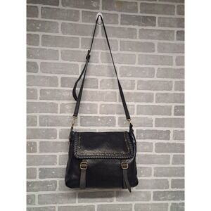 Ampere Creations Vegan Leather Kelsea Messenger‎ Black Crossbody Bag